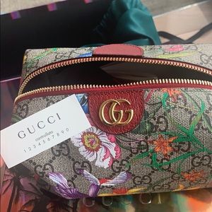 Gucci Ophidia GG Flora Cosmetics Clutch Bag